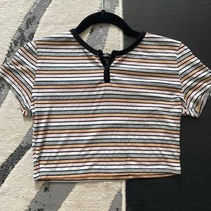 FREE WITH BUNDLE Medium stripped crop top